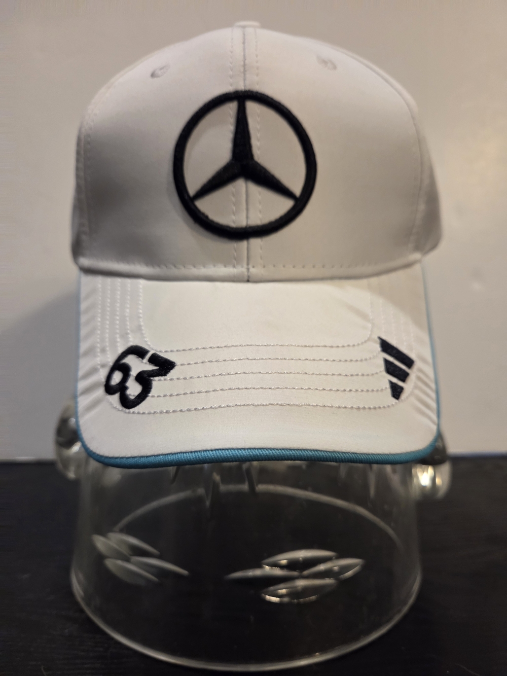 Mercedes-Benz White Baseball Cap with Black Logo
